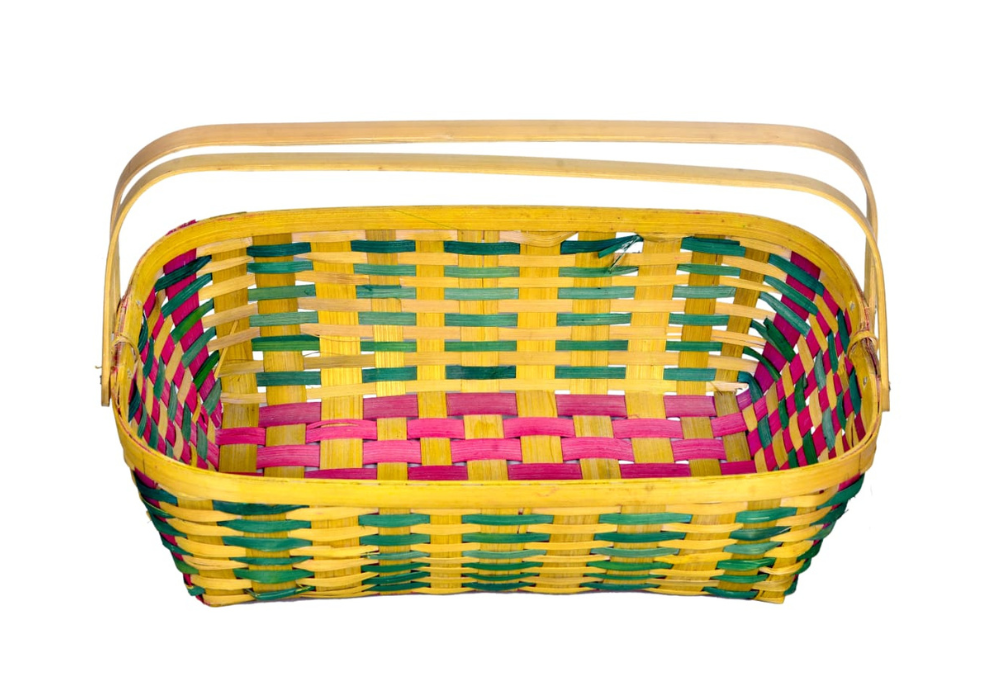 Multicolor Bamboo Storage Basket