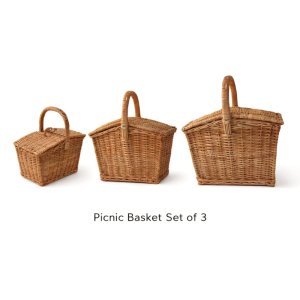 Set of 3 Picnic Basket
