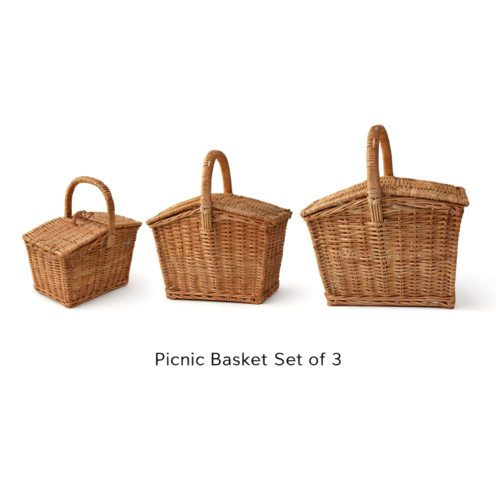 Set of 3 Picnic Basket